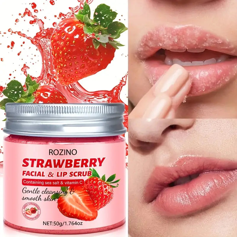 ROZINO Strawberry Facial & Lip Scrub Cream - 50g
