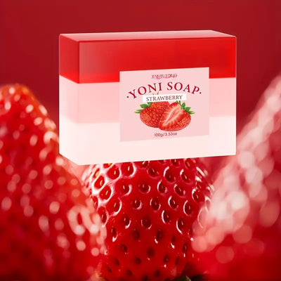 Set of 5 Handmade Soaps of 100g with Strawberry Flavor,