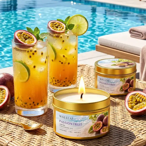 Passion fruit scented candle