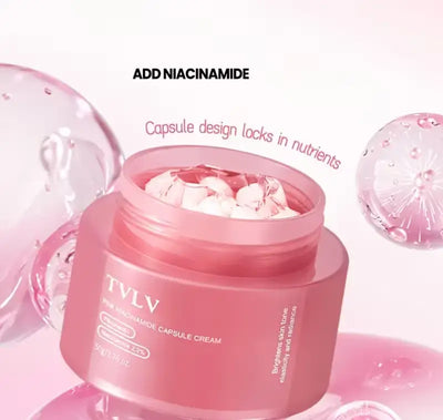 Pink face cream with nicotinamide