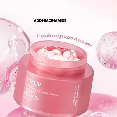 Pink face cream with nicotinamide