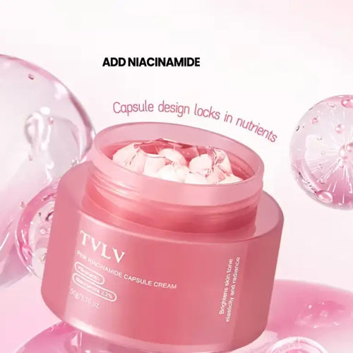 Pink face cream with nicotinamide