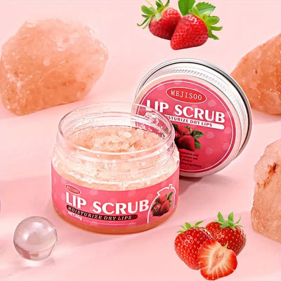 1pc Strawberry Lip Scrub - Hydrating & Moisturizing Lip exfoliator